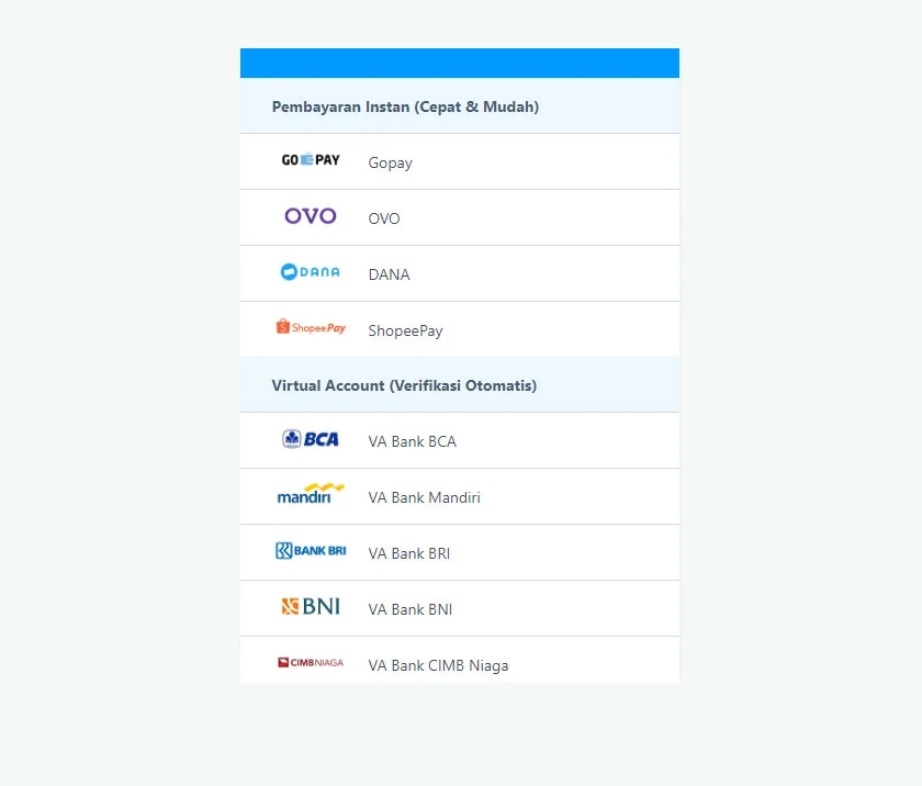 Metode Pembayaran